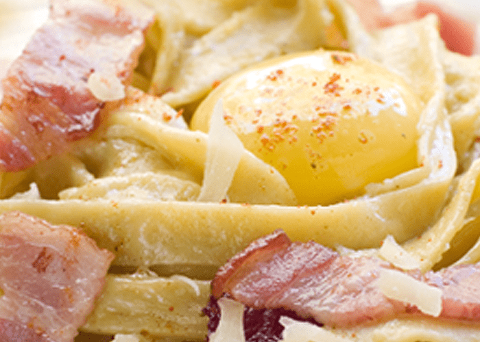 TAGLIATELLES CARBONARA