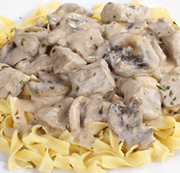 TAGLIATELLES POULET CHAMPIGNONS